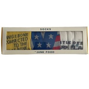 New in Box Junk Food Crew Socks 3 Pair